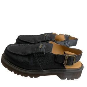Dr. Martens penton usa lady's6 /mens 5 Black  Leather Slingback Penny Loafers